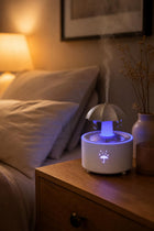 RainDrop Aroma Diffuser on a nightstand